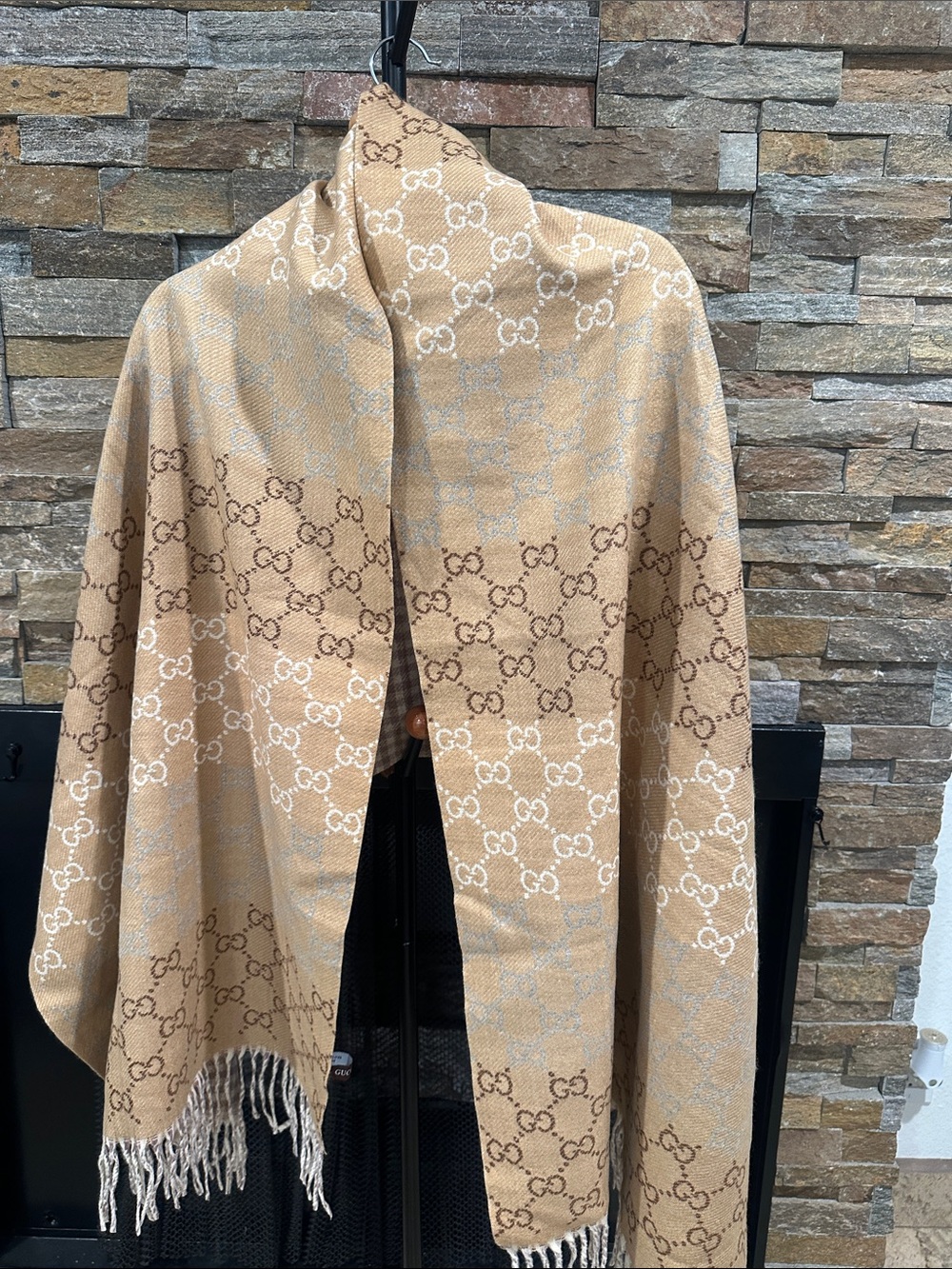 Shawl Cape with Fringe women’s scarf